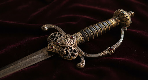 Detalle de una espada ceremonial